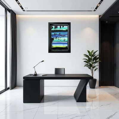 Ocean Stripes Art in Modern Gallery