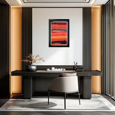Chromatic Pulse Art in Modern Gallery