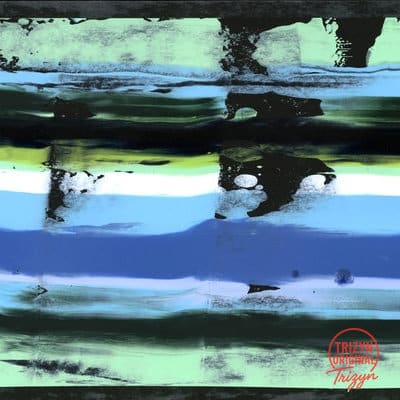 Hand-Painted Twilight Stripes Acrylic Art