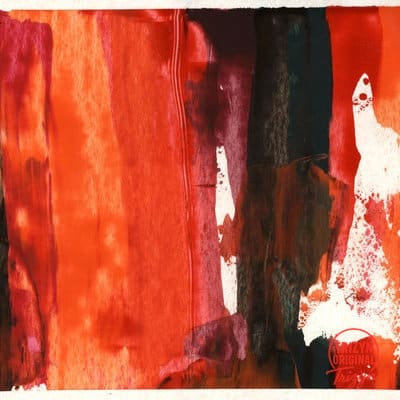 Crimson Vertical Art, Hand-Painted Acrylic